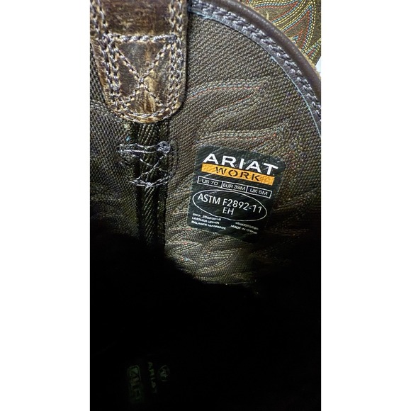 Ariat Workhog EH Square Toe Work Western Cowboy Boots (10020008) 7D - Picture 6 of 9